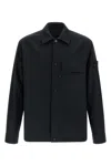 Stone Island Patch-pocket Buttoned Shirt Jacket In Black