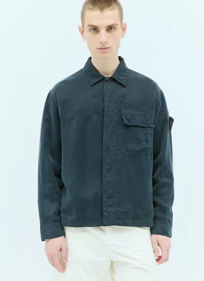 Stone Island Ghost Overshirt In Blue