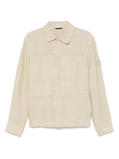 Stone Island `ghost` Overshirt In Multicolor