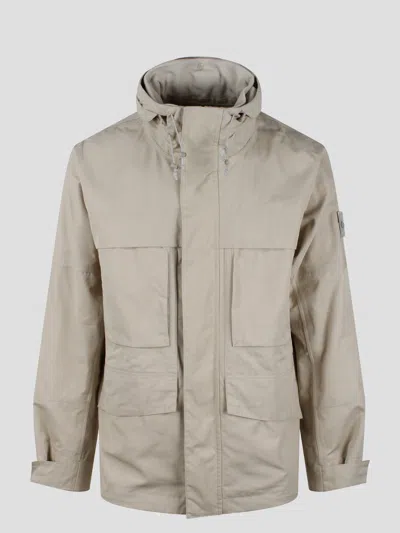 Stone Island Ghost Piece O-ventile Jacket In Nude & Neutrals
