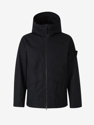 Stone Island Ghost Piece Technical Parka In Black