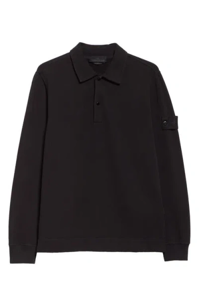 Stone Island Ghost Polo Sweatshirt In Black