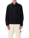Stone Island Zipper Jacket With Chest Pocket In Black