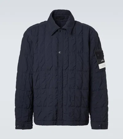 Stone Island Ghost Quilted Jacket In Blue