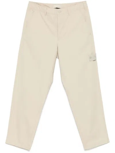 Stone Island `ghost` Regular Trousers In Beige