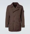 Stone Island Ghost Single-breasted Car Coat In Brown