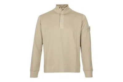 Pre-owned Stone Island Ghost Sweater With Buttons Beige
