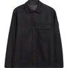 Stone Island Ghost Virgin Wool Blend Overshirt In Black