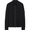 Stone Island Ghost Virgin Wool Zip Cardigan In Burgundy