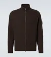 Stone Island Ghost Waffle-knit Virgin Wool Jacket In Brown