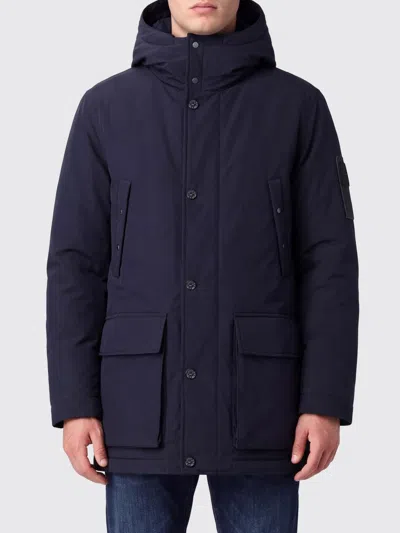 Stone Island Ghost Waterproof Technical Fabric Parka With Hood In Blue
