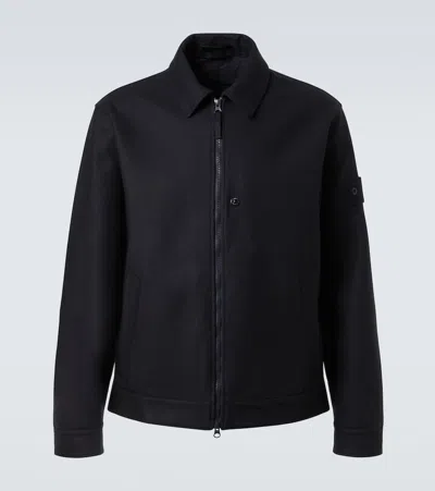 Stone Island Jacke Ghost Aus Flanell In Blue