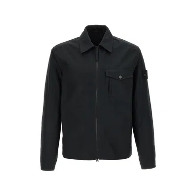 Stone Island Ghost Zipped Shirt Jacket In Animal Print