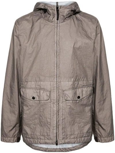 Stone Island Membrana 3l Tc Hooded Jacket In Grey