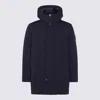 Stone Island Tech Fabric Hooded Parka In Blue