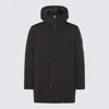 Stone Island Tech Fabric Hooded Parka In Black
