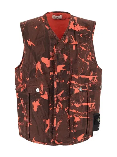 Stone Island Gilet In Black