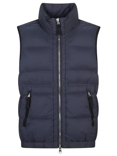 Stone Island Gilet In Blue