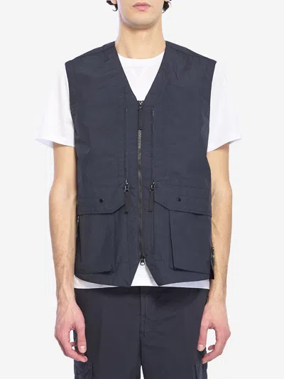 Stone Island Metal Lamina Poly Ripstop Vest In Blue