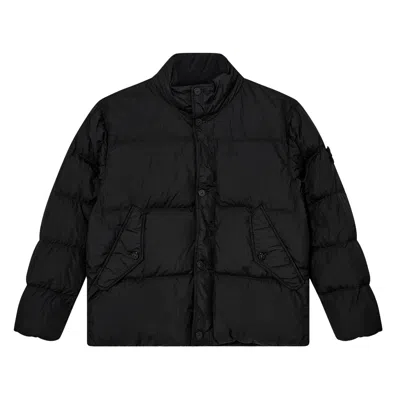 Pre-owned Stone Island Giubbotto Vera Piuma Real Down Jacket 'black' | Men's Size Xxl