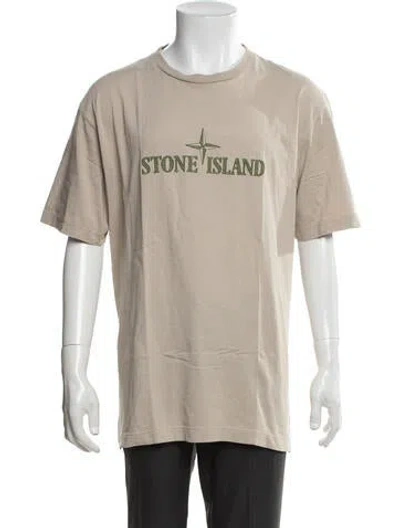 Pre-owned Stone Island Graphic Print Crew Neck T-shirt In Brown