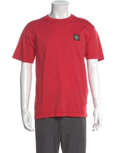 Pre-owned Stone Island Graphic Print Crew Neck T-shirt In Pink