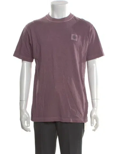 Pre-owned Stone Island Graphic Print Crew Neck T-shirt In Purple