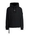 Stone Island Graphic-print Drawstring Hoodie In Black