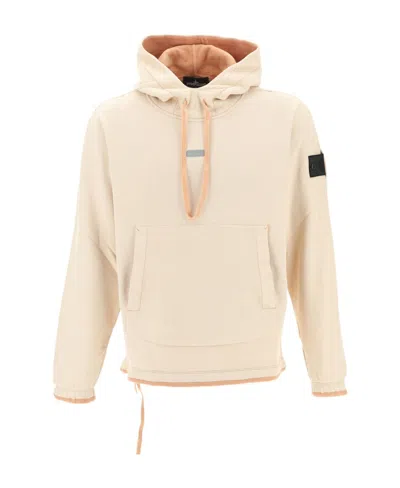 Stone Island Graphic-print Drawstring Hoodie In Nude