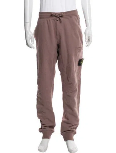 Pre-owned Stone Island Graphic Print Joggers In Purple
