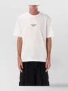 Stone Island Logo Crew Neck Cotton T-shirt With Short Sleeves In White
