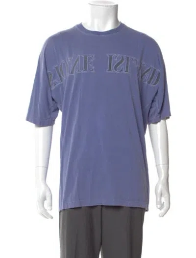 Pre-owned Stone Island Graphic Print Three-quarter Sleeve Shirt In Blue