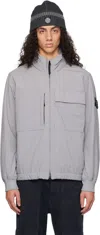 Stone Island Gray 40527 Soft Shell-r Primaloft Insulated Jacket In V0060 Grey