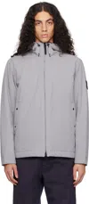 Stone Island Gray 40627 Soft Shell-r Primaloft Insulated Jacket In V0060 Grey