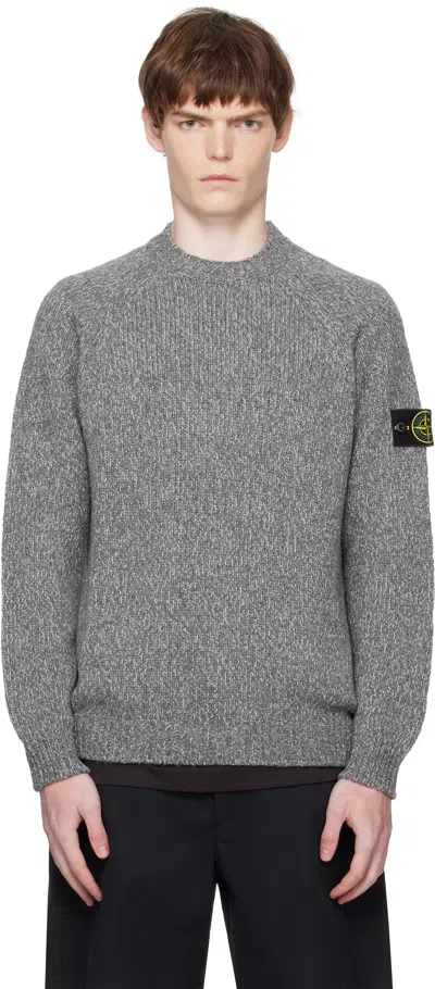 STONE ISLAND GRAY 5100050 CREW NECK SWEATER
