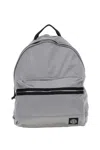 Stone Island Gray Backpack With Front Zip Pocket And Adjustable Straps In Gray