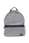 Stone Island Gray Backpack With Front Zip Pocket And Adjustable Straps In Gray
