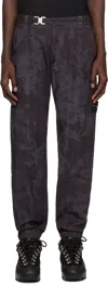 Stone Island Gray Broken Twill 'old' Effect Cargo Pants In V0062 Lead Grey