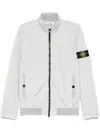 Stone Island Gray Jacket With Lightweight Design And Stand-up Collar