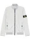 Stone Island Gray Jacket With Lightweight Design And Stand-up Collar In Grey