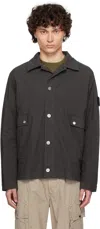 Stone Island Gray Mil-spec Stretch Ripstop-tc Jacket In Brown