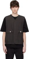 STONE ISLAND GRAY MIL-SPEC STRETCH RIPSTOP-TC VEST