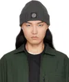 Stone Island Gray N100002 Full Rib Rws Wool Beanie In Gray