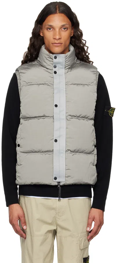 Stone Island Gray Nylon Metal Down Vest In V0160 Grey
