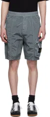 Stone Island Gray Nylon Metal In Econyl Shorts In V0024 Dark Blue