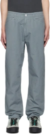 STONE ISLAND GRAY STRAIGHT-LEG TROUSERS