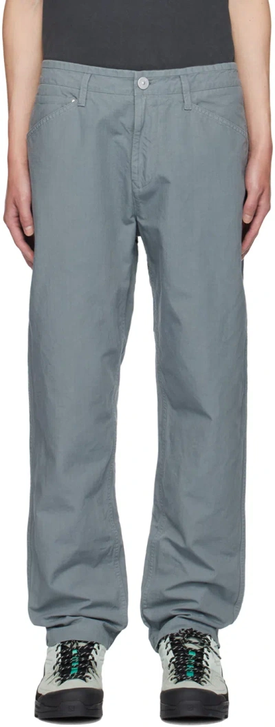 Stone Island Gray Straight-leg Trousers In V0066 Grey Green