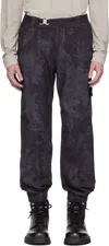 Stone Island Gray Supima Stretch Cotton Twill-tc Laser Camo Trousers In V0062 Lead Grey