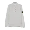 Stone Island 5100040 Button-fastening Patch-pocket Sweater In Gray