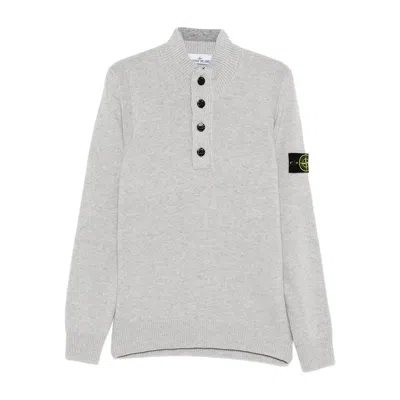 STONE ISLAND GRAY SWEATERS